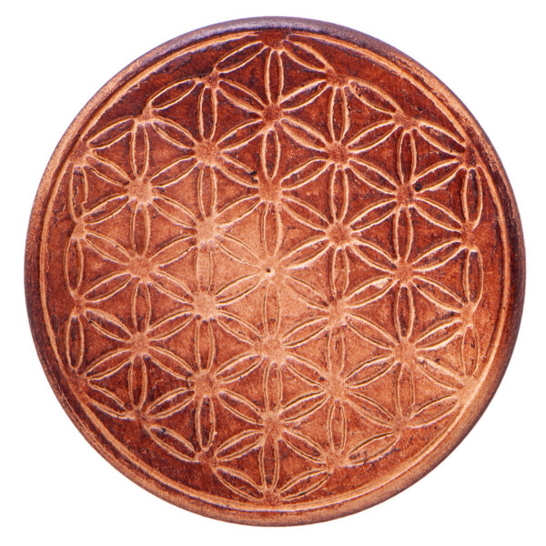 Gefäßuntersetzer mit Blume des Lebens ø 7,5 cm