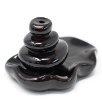 Back Flow Incense Burner - Keramik Large Pebbles into Pool 12x7x6 / Rückfluss Räucherbrenner