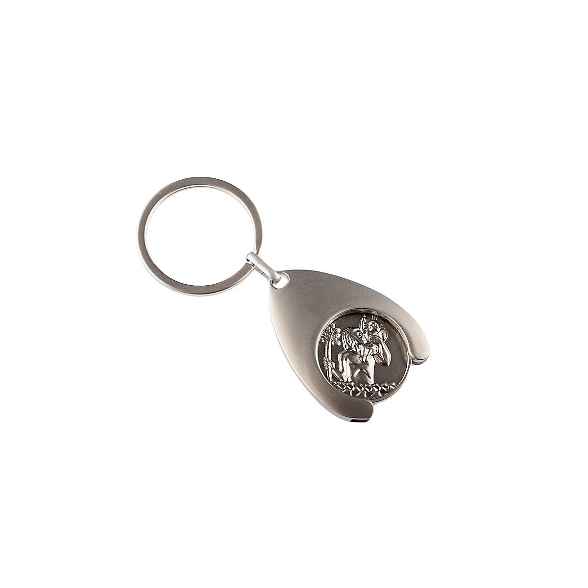 Schlüsselanhänger mit Einkaufswagen-Chip Christophorus, 6,90 €