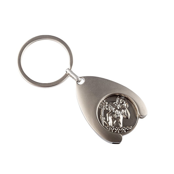 Schlüsselanhänger mit Einkaufswagen-Chip Christophorus, 6,90 €