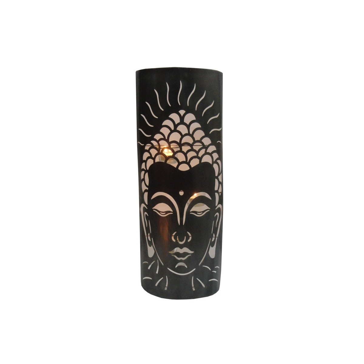 Metall Wanddekor Kerzenhalter Buddha 60 cm