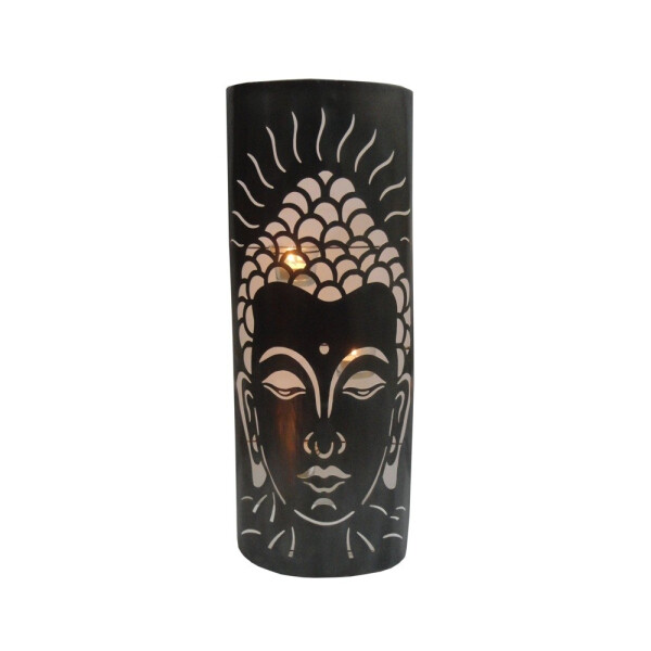 Metall Wanddekor Kerzenhalter Buddha 60 cm