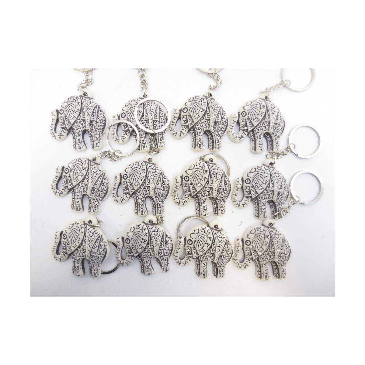 Polystone Elefant Schlüsselanhänger 1 Stück