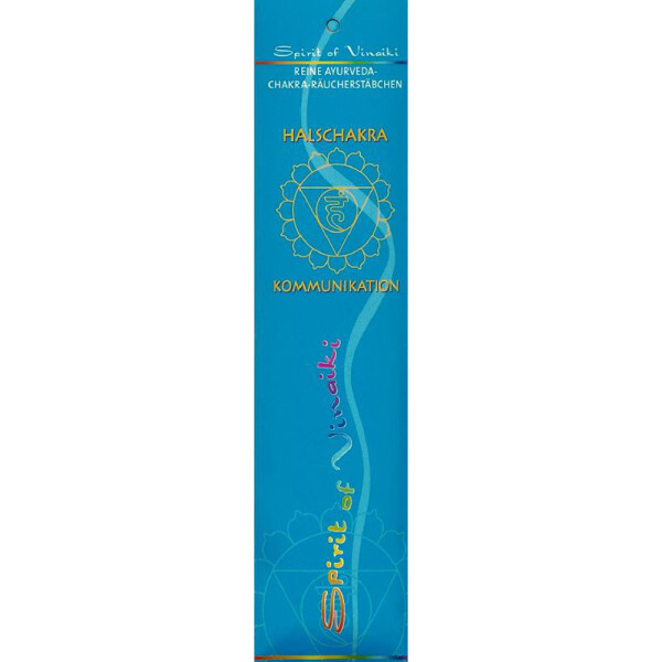 Halschakra - Vishuddha - Kommunikation Ayurvedische Chakra Räucherstäbchen