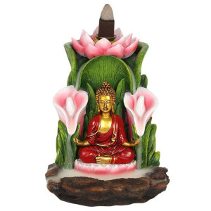 Colourful Buddha Backflow Incense Burner, Rückfluss...