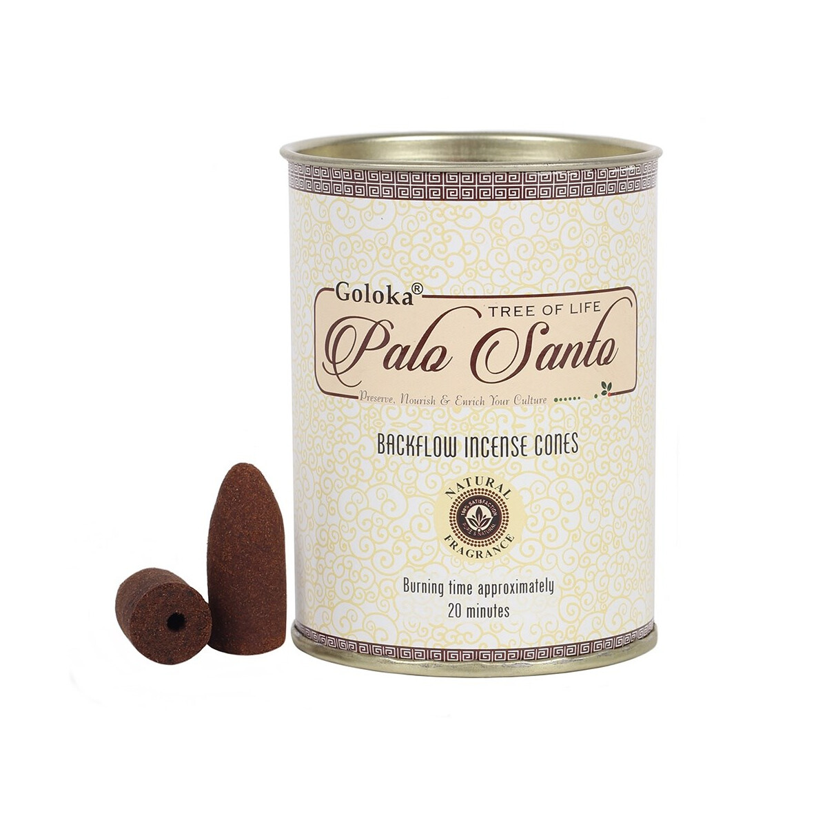 Goloka Palo Santo Backflow Incense Cones box