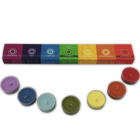 Green Tree 7 Chakras Teelichte Meditation Set