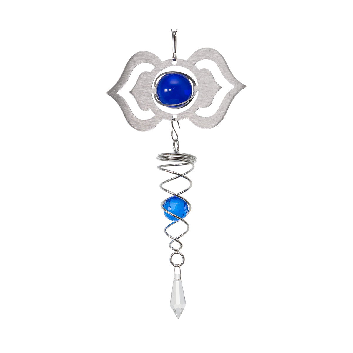 Edelstahl Windspiel Little Crystal Twister Third Eye...