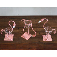 Hydroponischer Blumentopf - Rosa Metall Flamingo 3