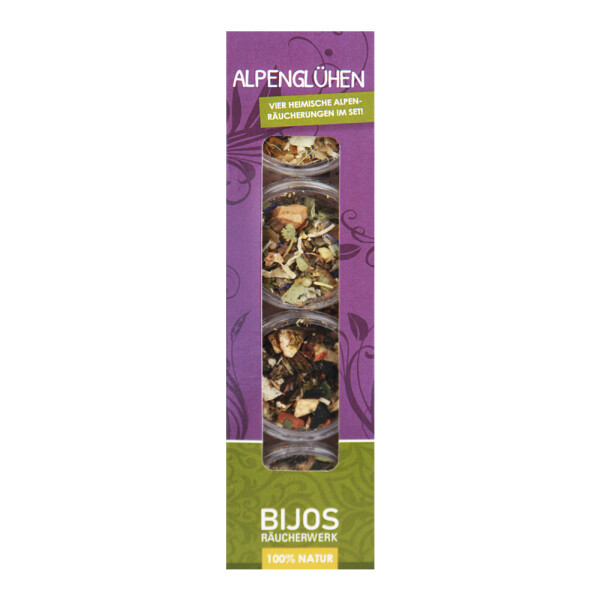 Räucherset Alpenglühen 4 x 10 ml Räucherwerk in Polystyroldose