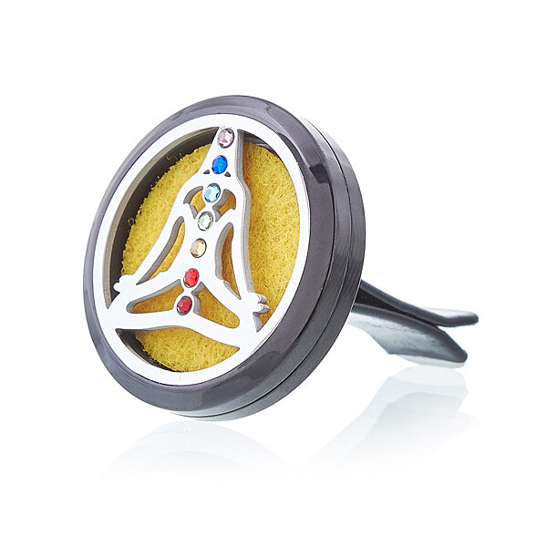 Auto Lufterfrischerset - Zinn Yoga Chakra - 30mm