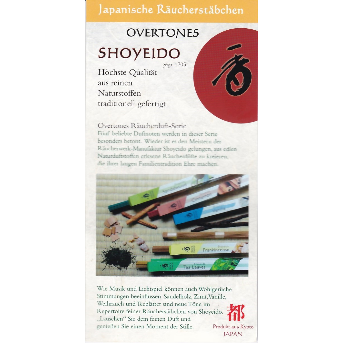 Shoyeido Overtones - Duftpropen zum Testen
