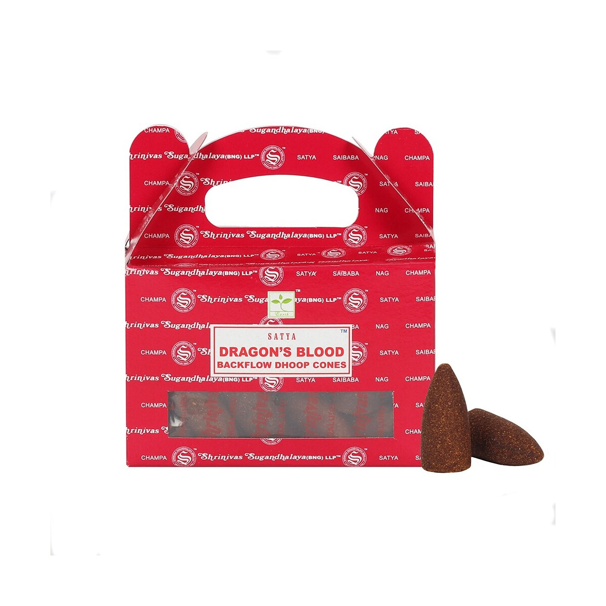 Satya Dragons Blood Backflow Dhoop Cones box
