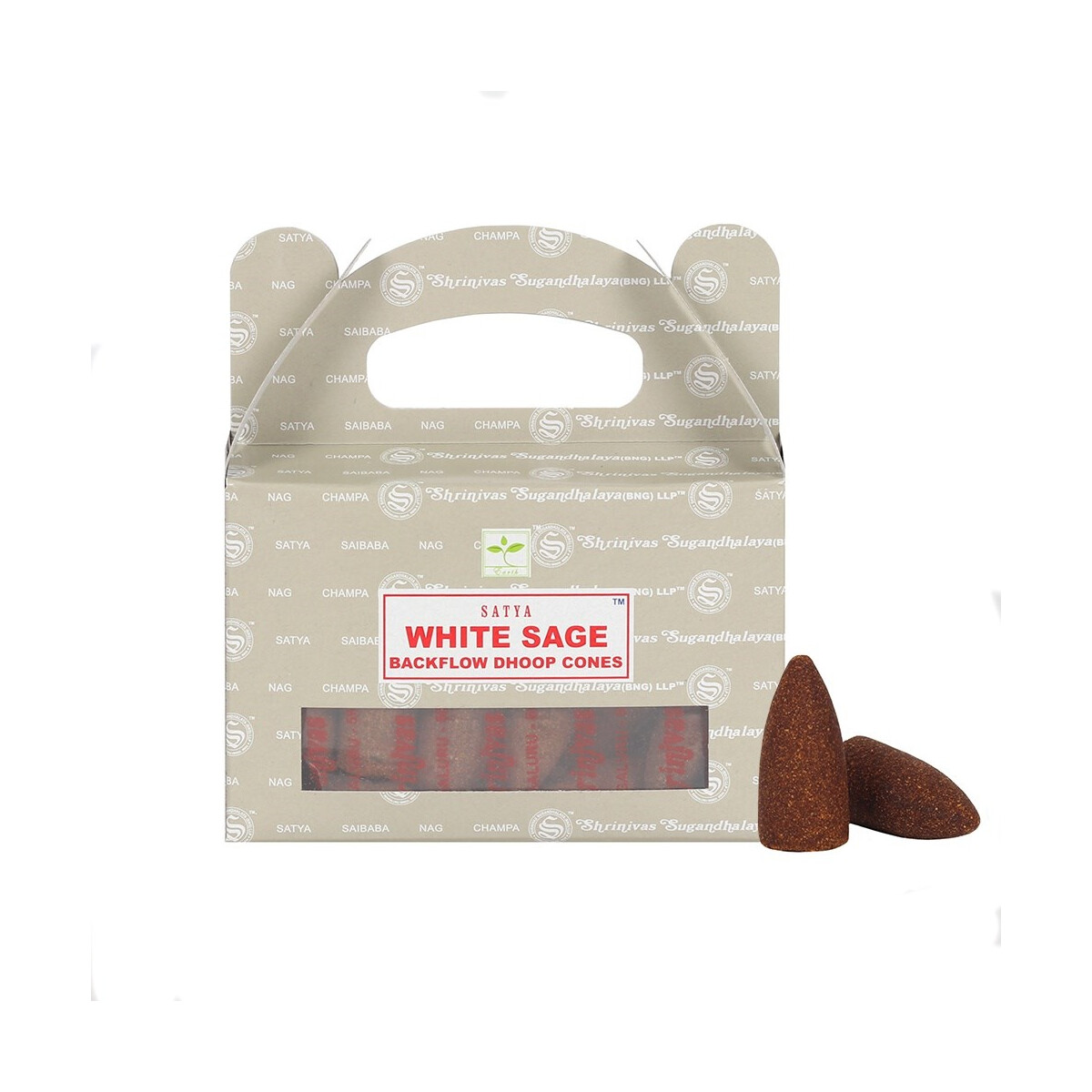 Satya White Sage Backflow Dhoop Cones/R& box
