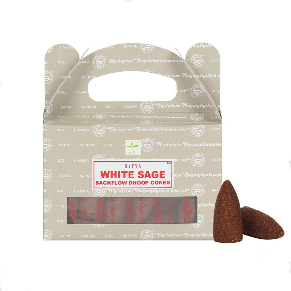 Satya White Sage Backflow Dhoop Cones/Rückfluss Räucherkegel