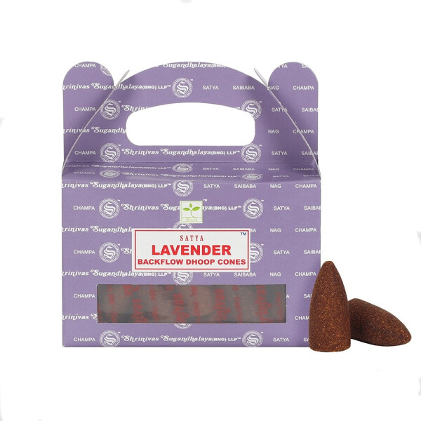 Satya Lavendel Backflow Dhoop Cones/Rückfluss Räucherkegel