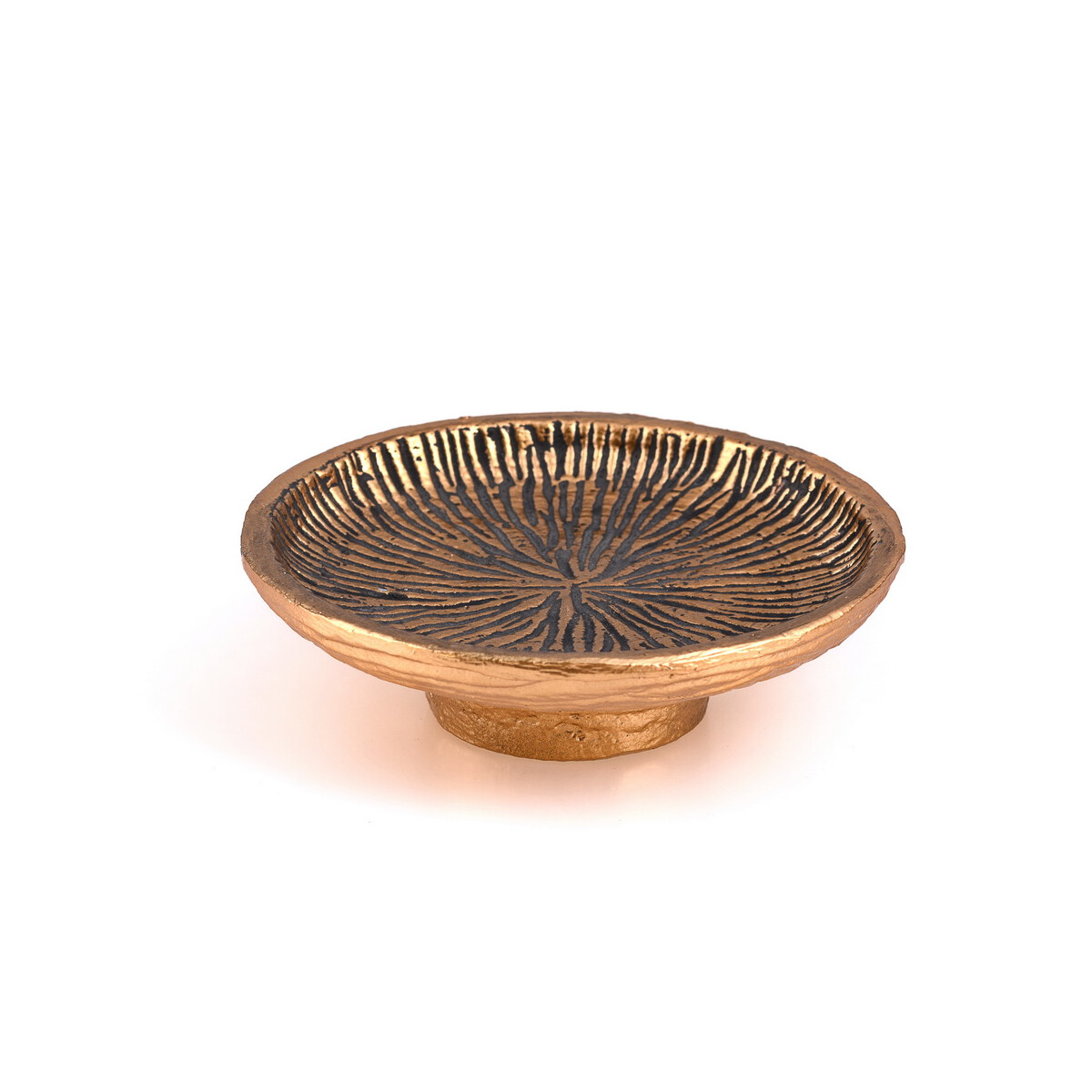 Räucherschale Metall gold/anthrazit D 13 cm