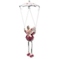 Schwingfigur Fallschirm mit Elch, 25cm