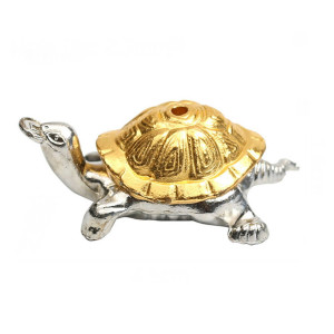 Mini Metall Räucherstäbchenhalter Schildkröte Gold/Silberfarben