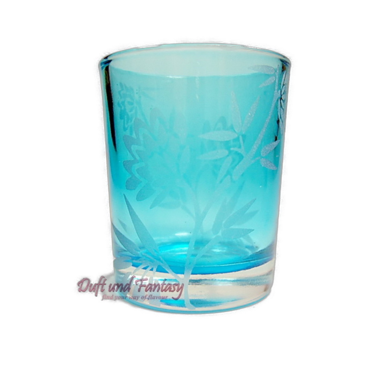 Teelichtglas, Votivkerzenglas blau