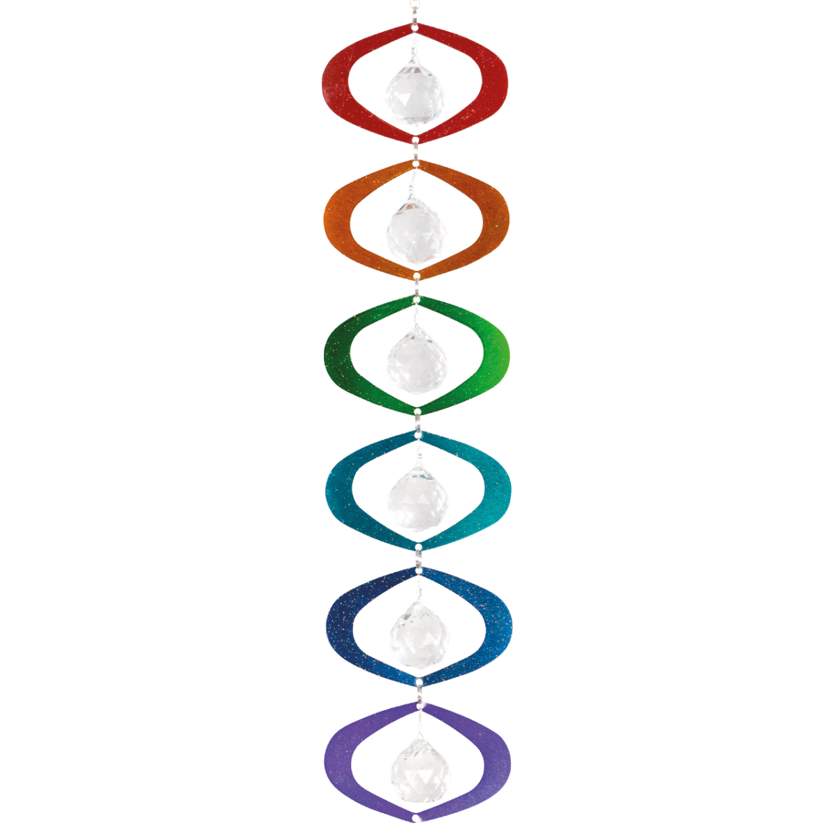 CRYSTAL RAINBOW CHAIN OVAL