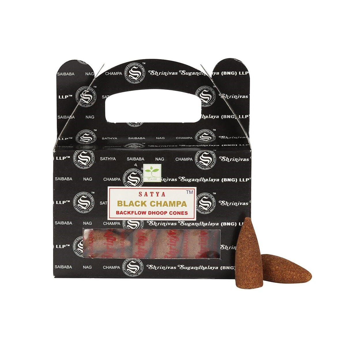 Satya Black Champa Backflow Dhoop Cones/ box