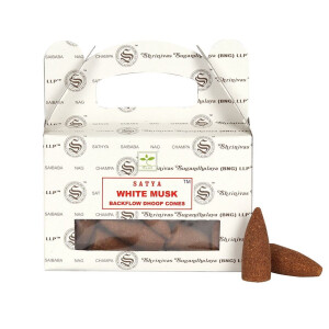 Satya White Musk Backflow Dhoop Cones/Rückfluss Räucherkegel