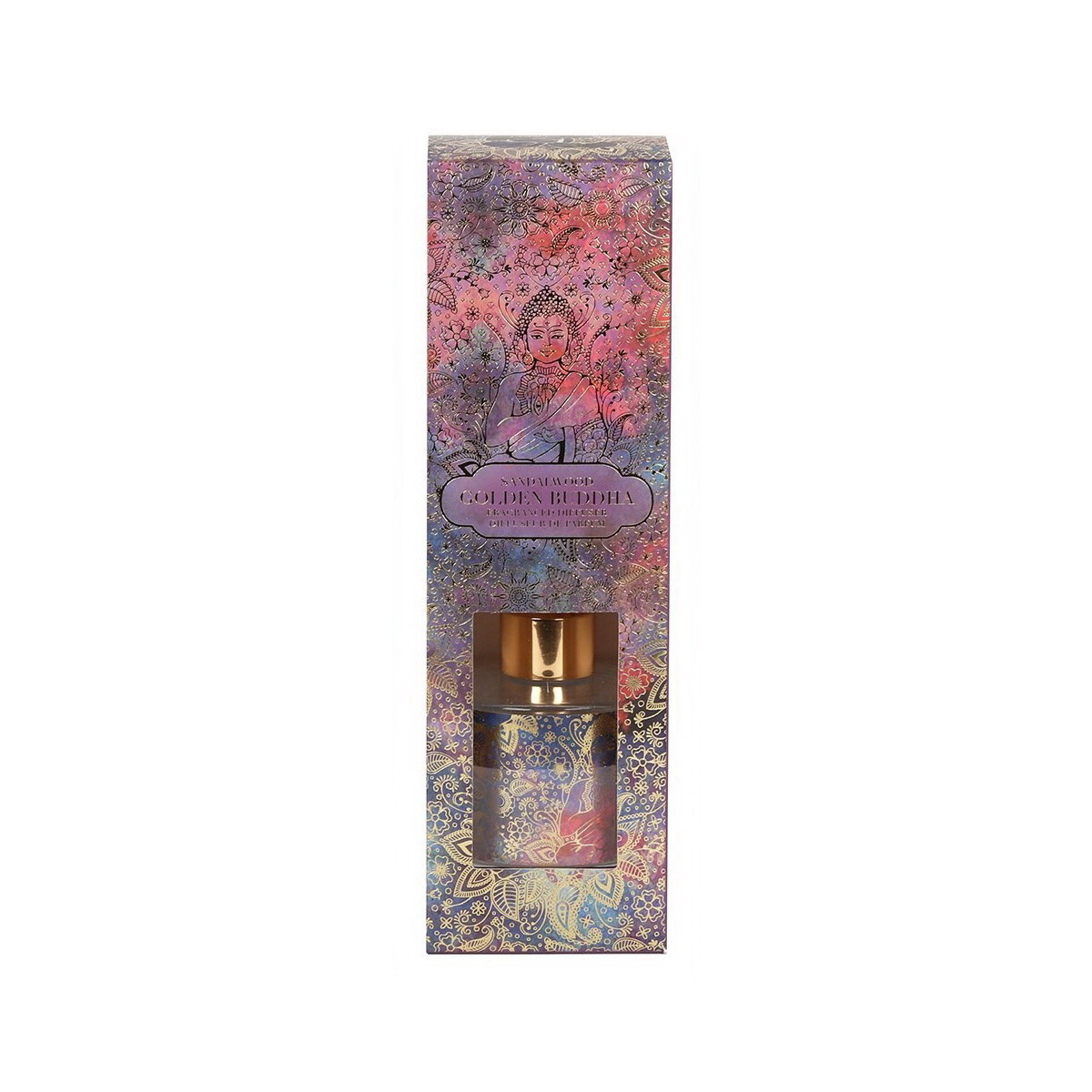 Raumduft Golden Buddha mit Sandelholz Duft, Diffuser 100ml