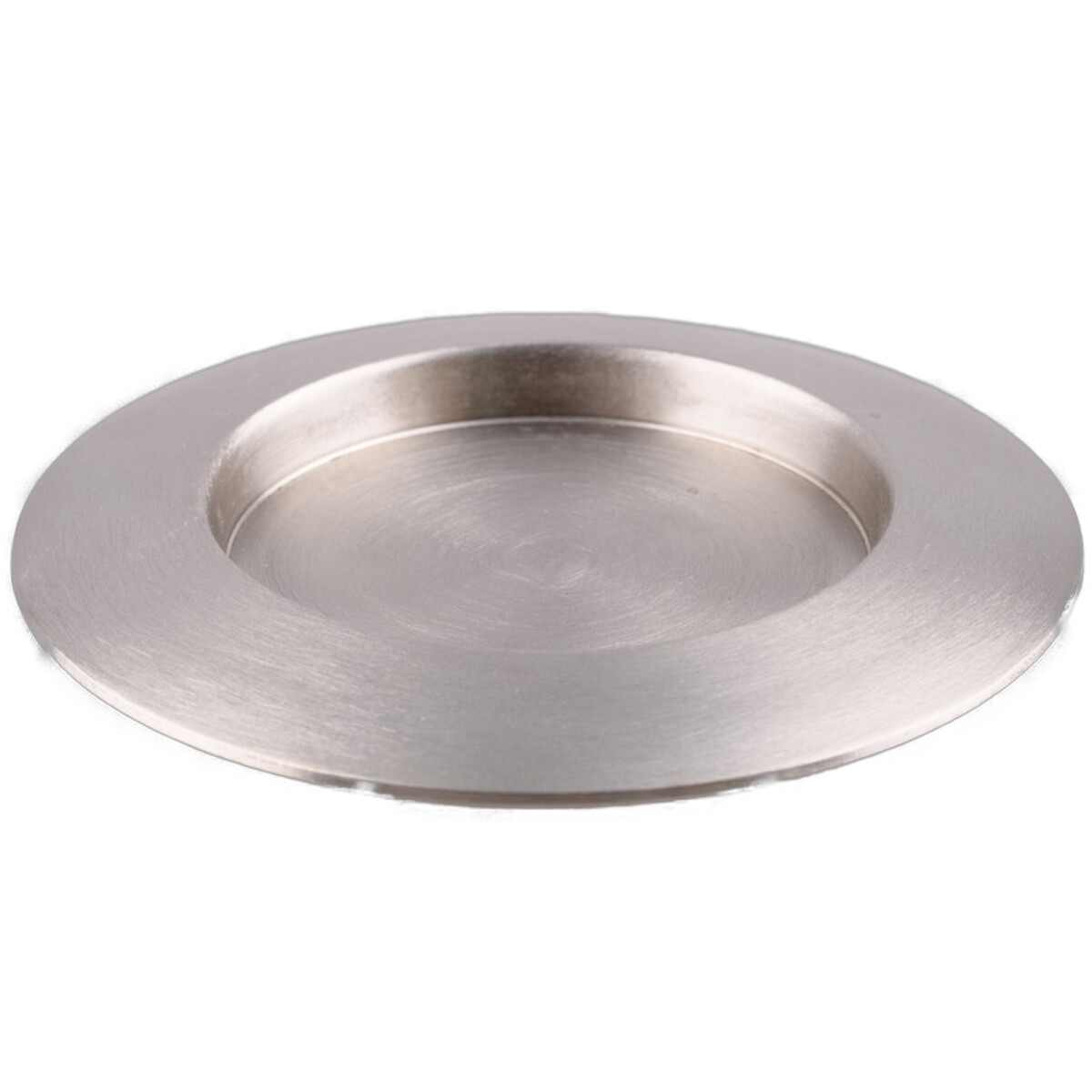 Kerzenteller rund D 13 cm vernickelt