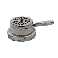 Räuchergefäß mit Stiel und Untersetzer D 8 cm H 3 cm