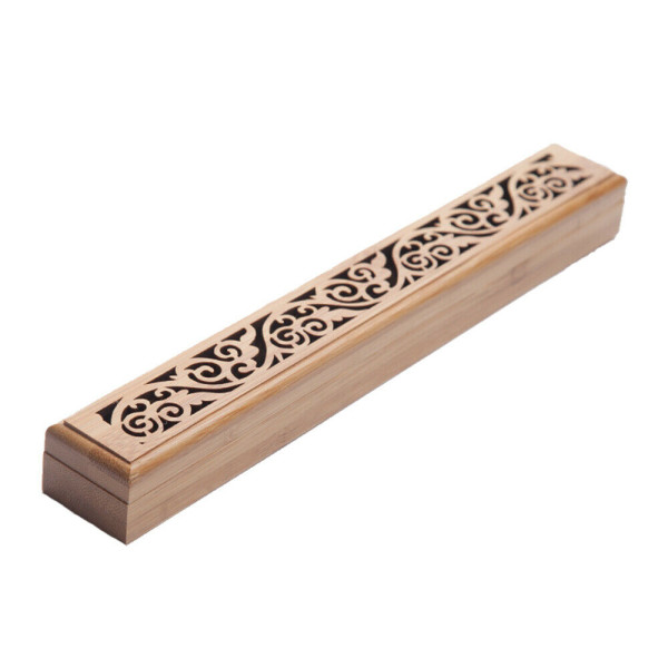 Bambus-Räucherstäbchenhalter aus Holz reich verziert in 4 Designs
