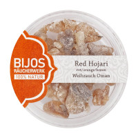 Red Hojari rot/orange/braun - Weihrauch Oman im 50 ml PS-Glas