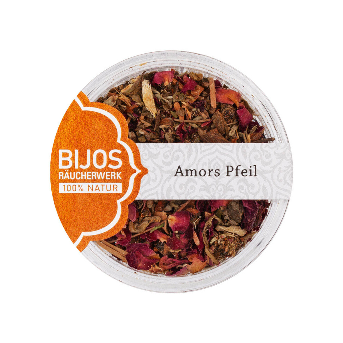 Amors Pfeil, Bijos Räuchermischung im 50 ml PS-Glas