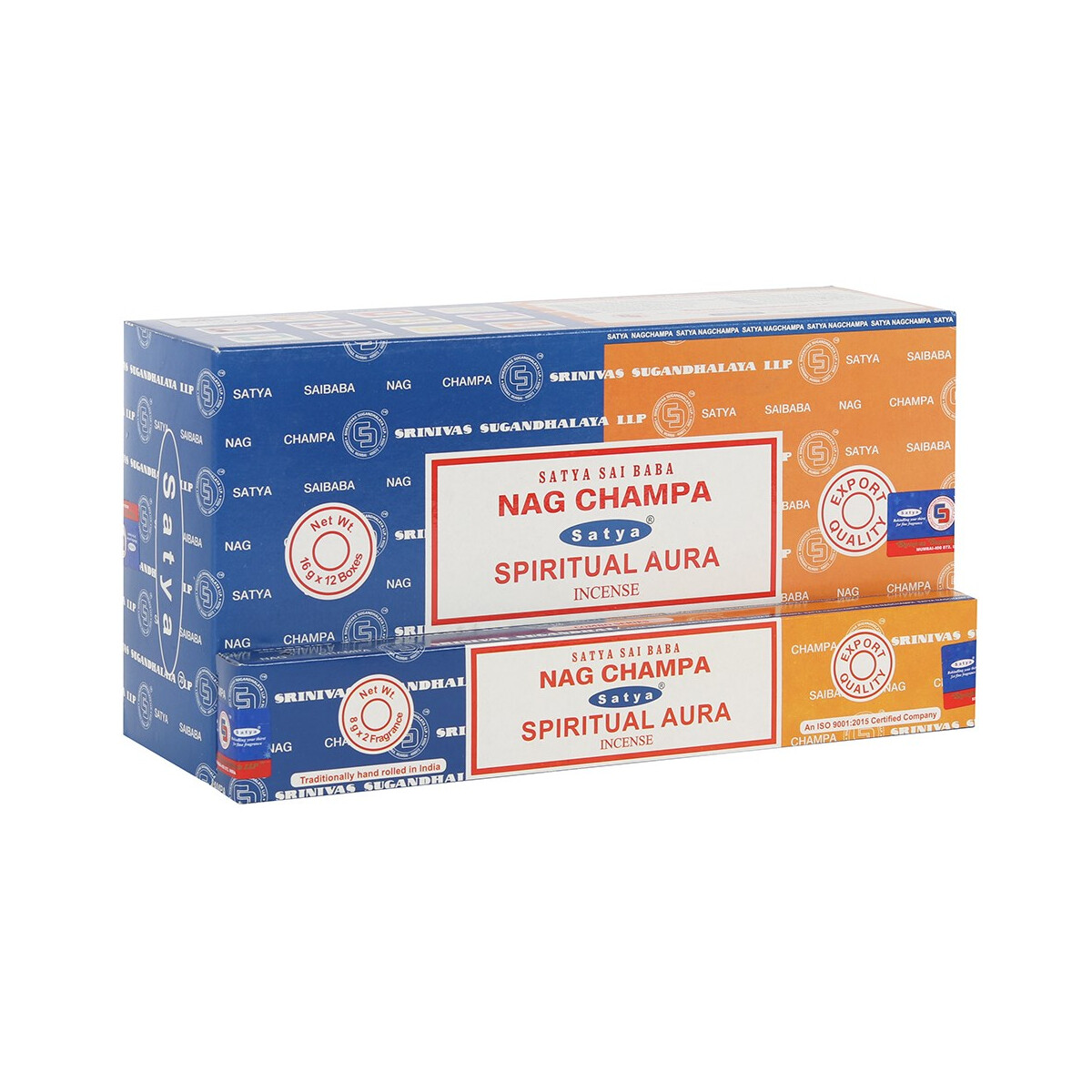 Satya Combo Pack Nag Champa und Spiritual Aura Räuchers