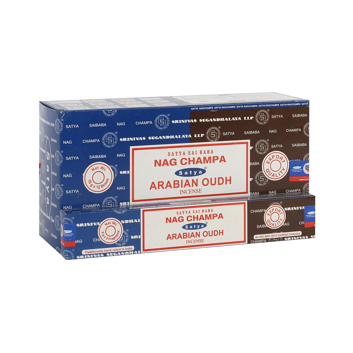 Satya Combo Pack Nag Champa und Arabian Oudh Räucherst&