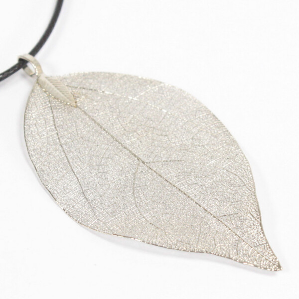 Edel Blattschmuck, Kette - Blatt - Silber