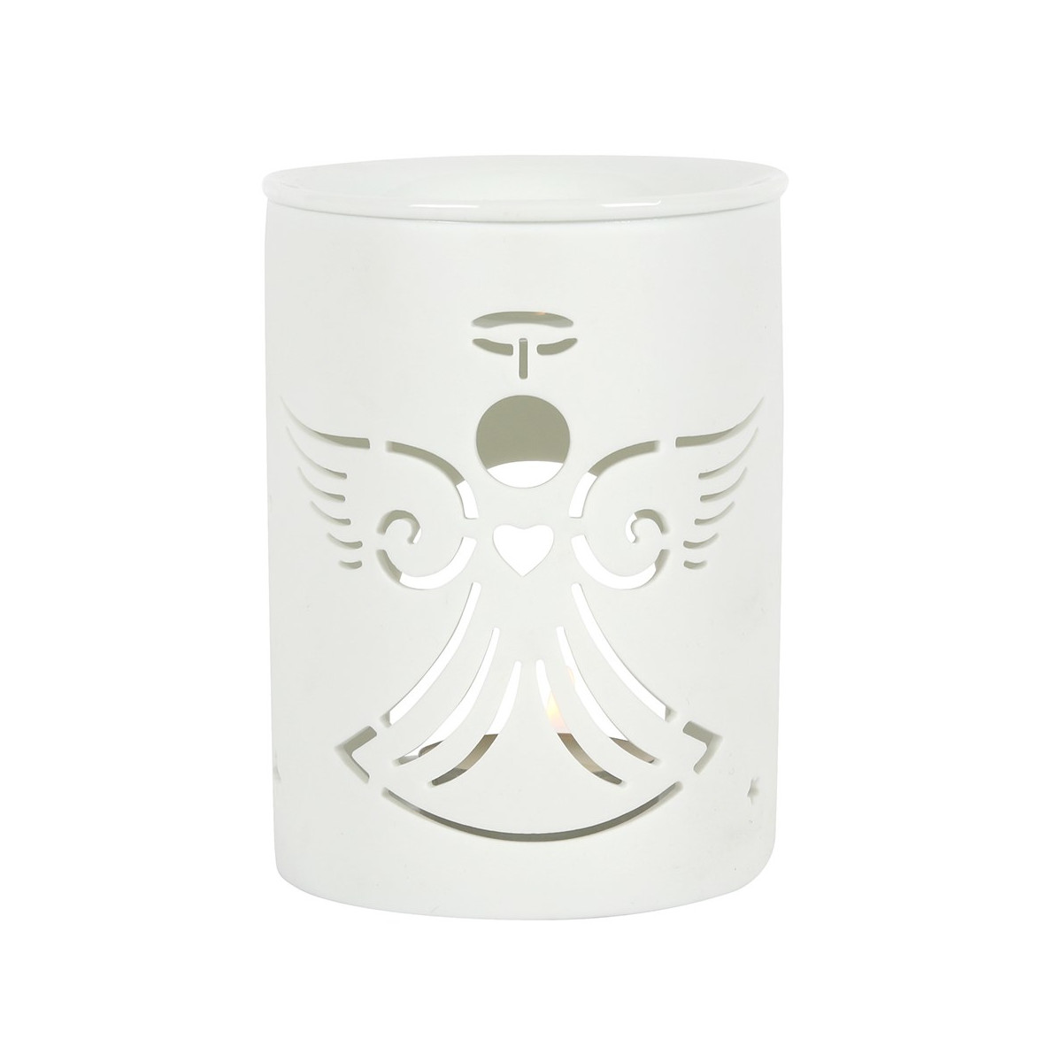 Matt-Weiße Keramik Duftlampe weißer Engel