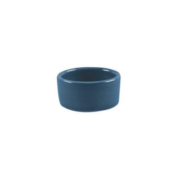 Teelichthalter metallblau Keramik glasiert Ø 5 cm FAIR TRADE