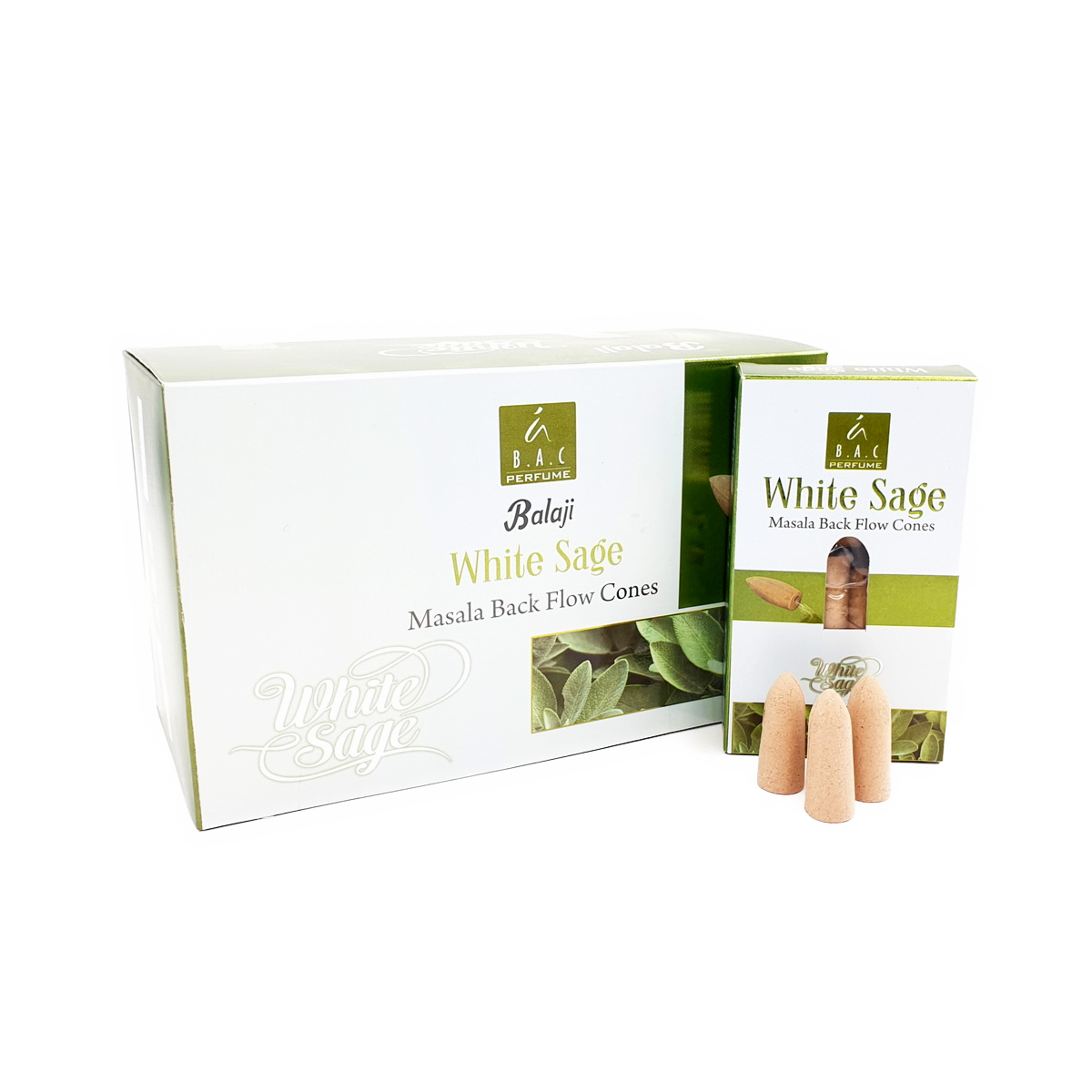 Balaji Malasa Jumbo Rückflusskegel White Sage