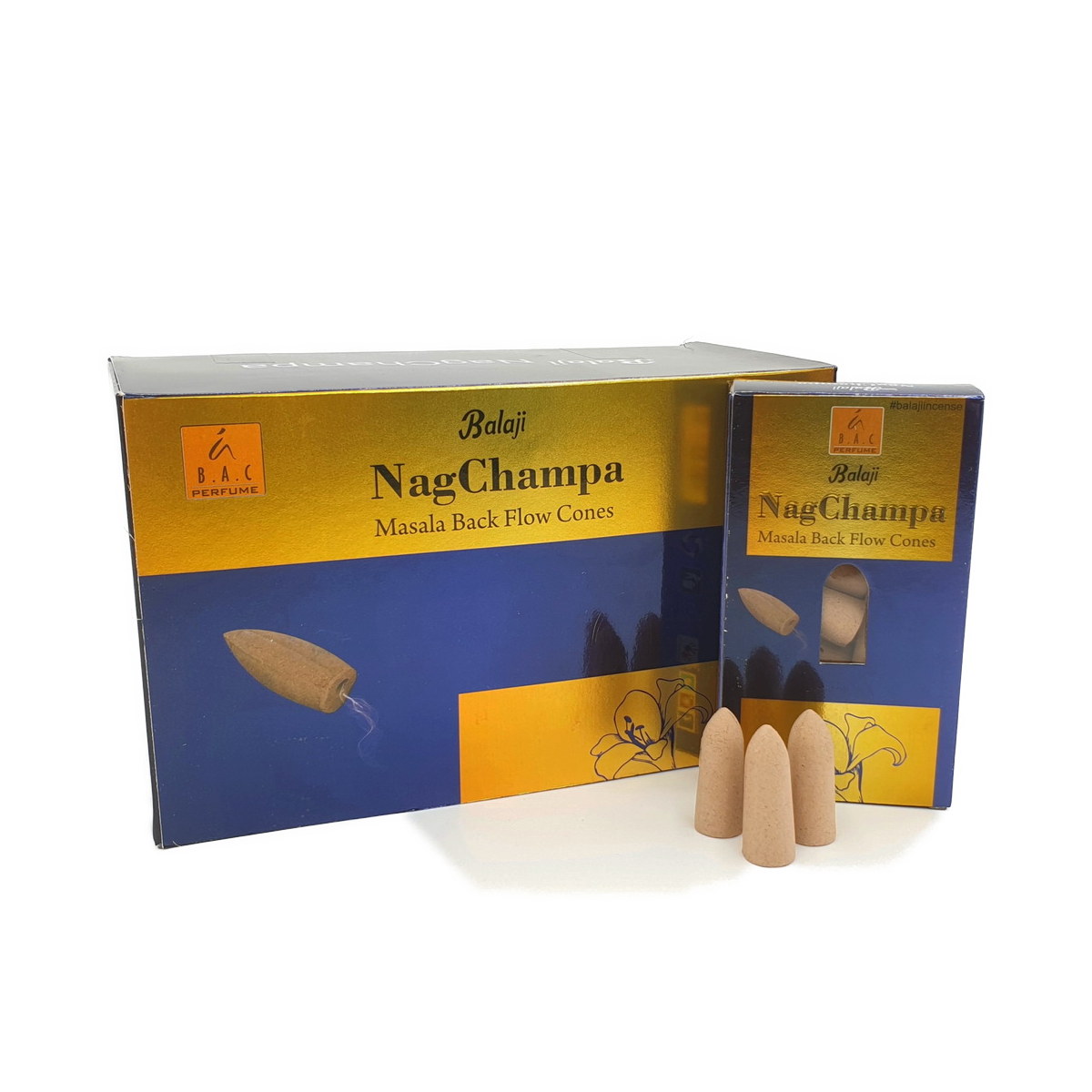 Balaji Malasa Jumbo Rückflusskegel Nag Champa
