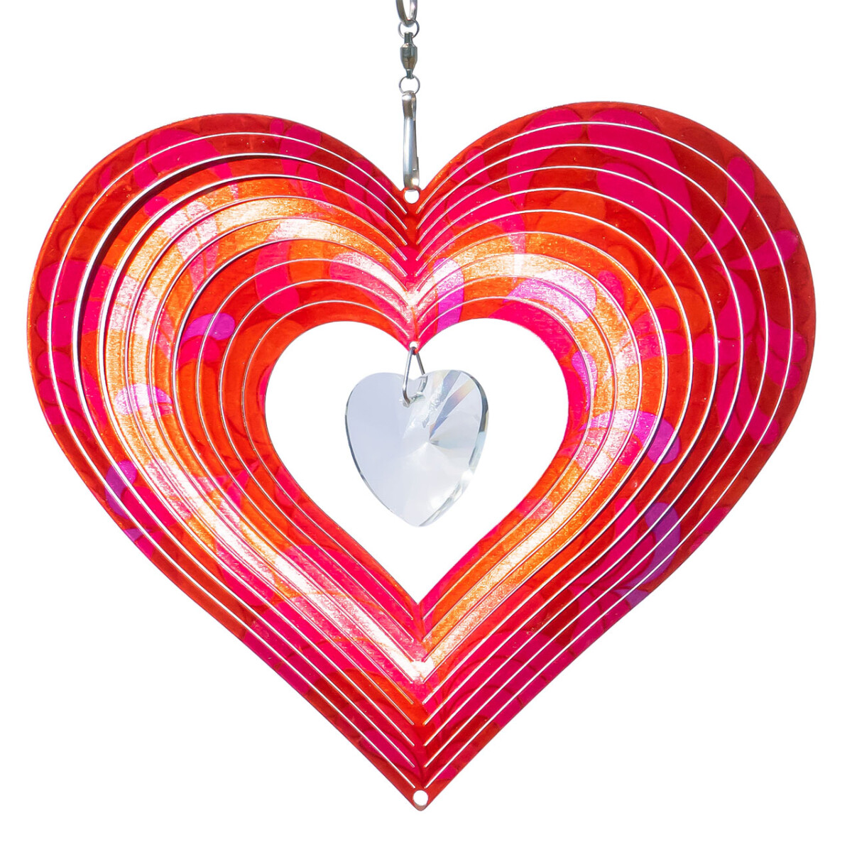 Rainbow Crystal Heart 200 Windspiel box