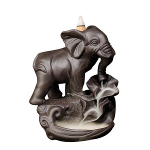 Back Flow, Rückflussbrenner Keramik Indischer Elefant