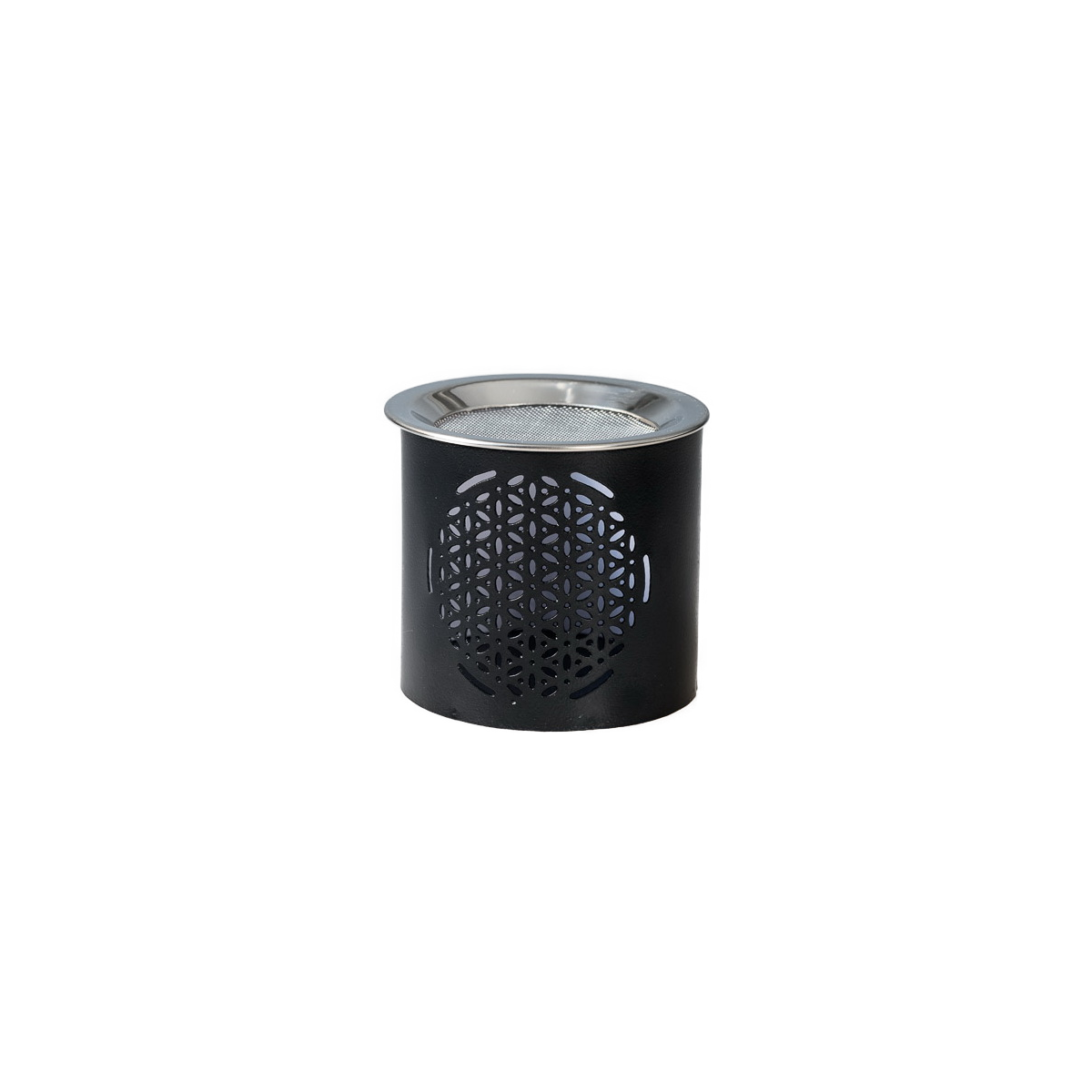 Räucherstövchen Eisen schwarz H 6 cm, Blume des Le