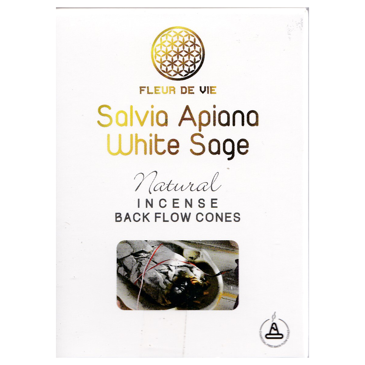 Fleur de Vie Salvia Apiana White Sage Backflow Räucherk