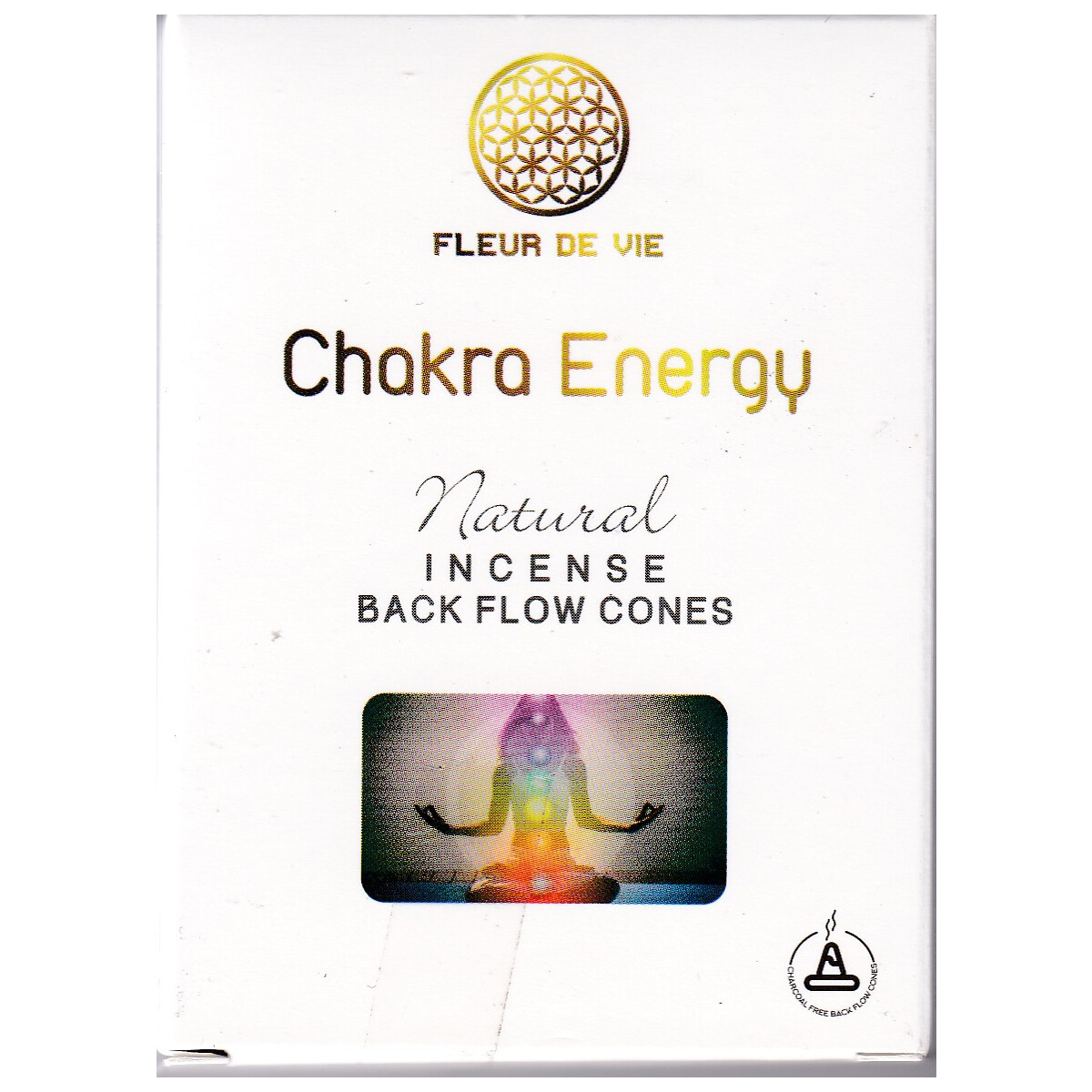 Fleur de Vie Chakra Energy Backflow Räucherkegel