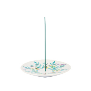 Räucherstäbchenhalter AQUARELLE in Tellerform aus Kunstporzellan