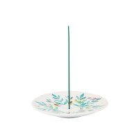 Räucherstäbchenhalter AQUARELLE in Tellerform aus Kunstporzellan