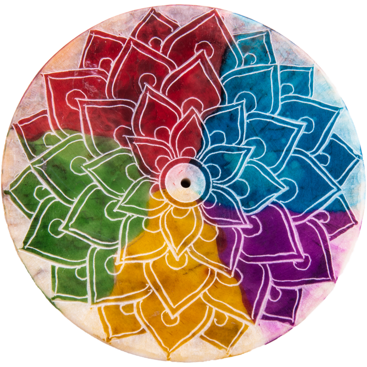 Regenbogen Mandala Räucherstäbchenhalter