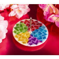 Regenbogen Mandala Räucherstäbchenhalter