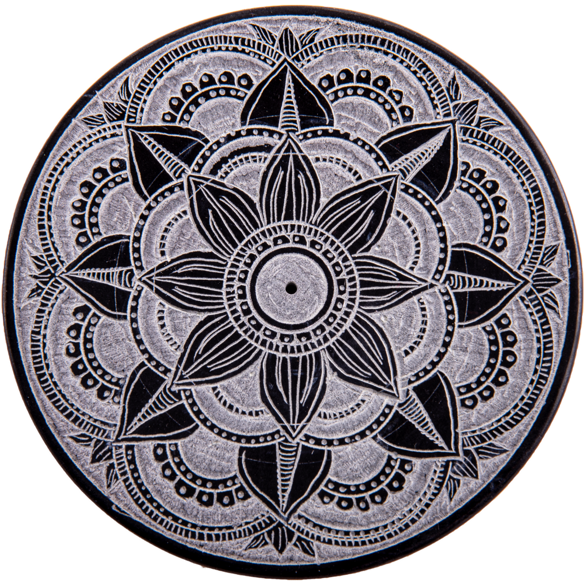 Räucherstäbchenhalter Mandala, klein Speckstein